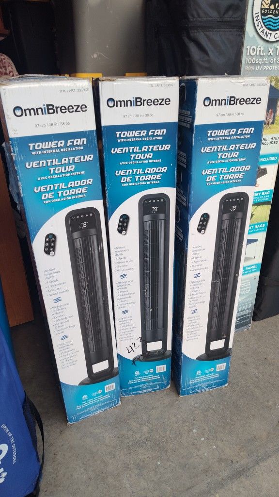 Mini Breeze Tower Fan With Remote Control