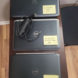 3 Dell Latitude Laptops + One Ac Adaptor