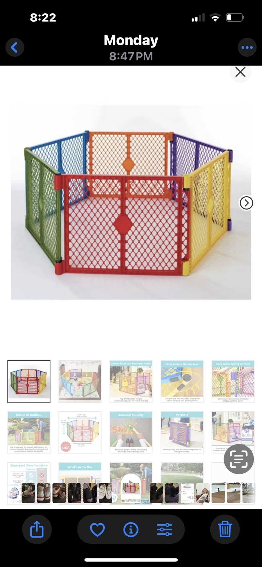 Toddleroo Colorful Play Yard