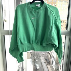 Nike Oversized Crewneck Sweatshirt In Green