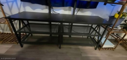 65 inch Black Metal TV Stand