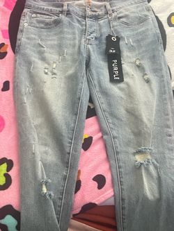Purple Brand Distressed Light Wash Jeans Size 32