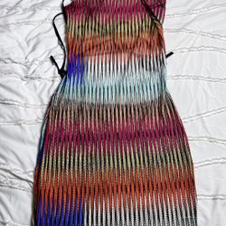 Mesh Dress Multicolor