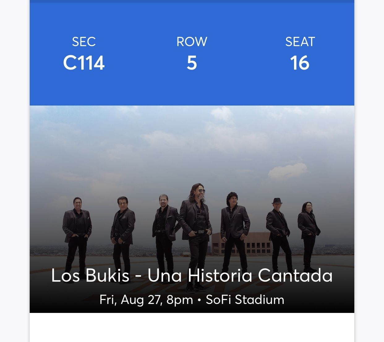 Los Bukis Ticket