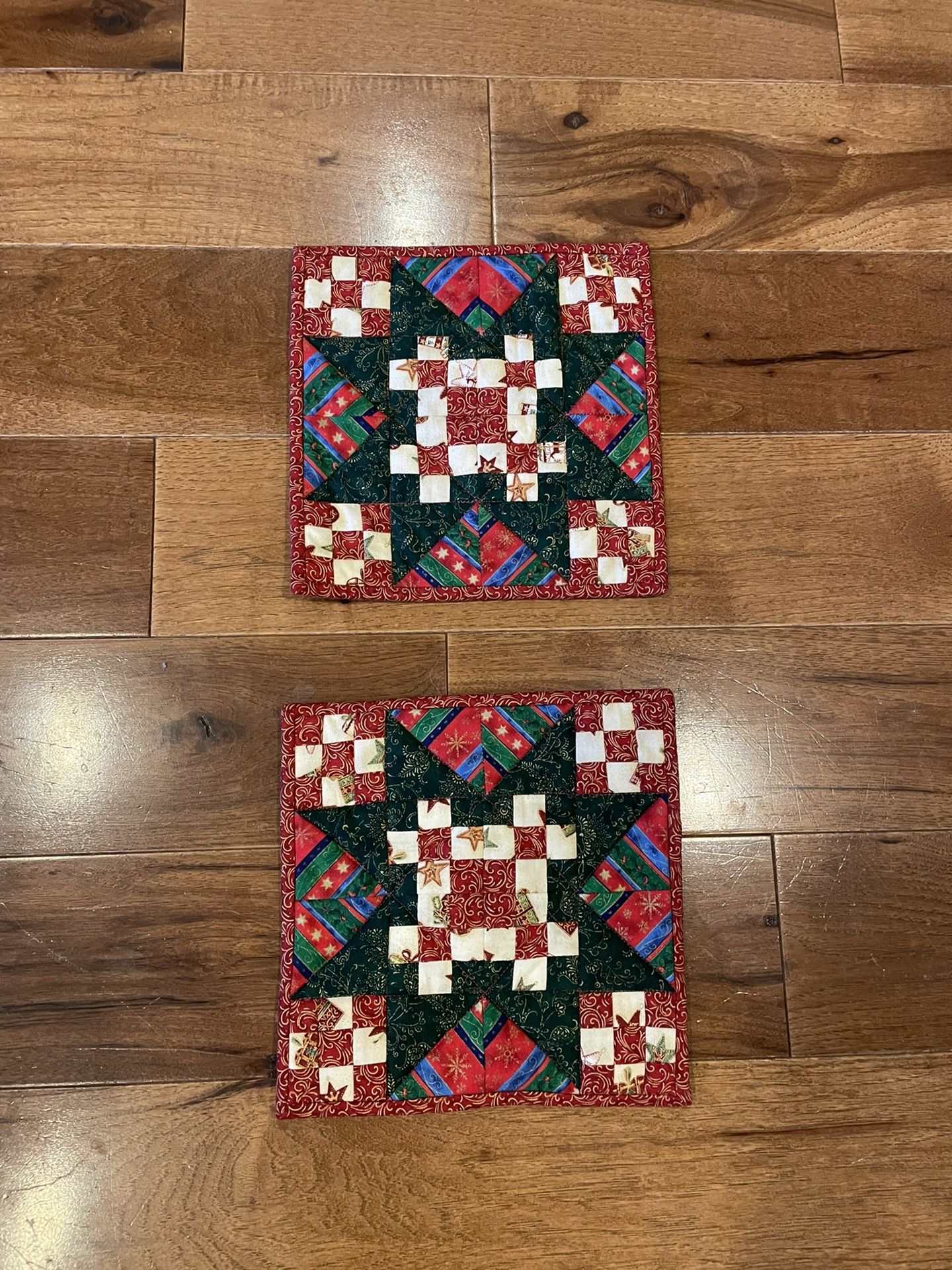 Two Christmas Trivets/pot Holders