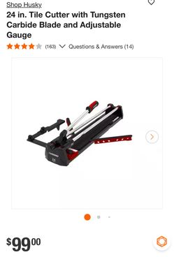 24 in. Tile Cutter with Tungsten Carbide Blade and Adjustable Gauge