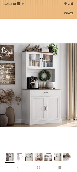 Brand New in box modern farmhouse style console side board buffet pantry!!!