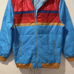 ISLA COLORBLOCK HOODED PUFFER JACKET