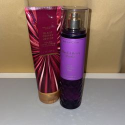Bath And Body Black Cherry Merlot Mist And Body Cream