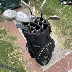 Adult Right Handed Golf Clubs And Bag  Ready To Use 