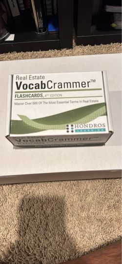 Hondros Learning Real Estate VocabCrammer Flashcards, 4th Edition