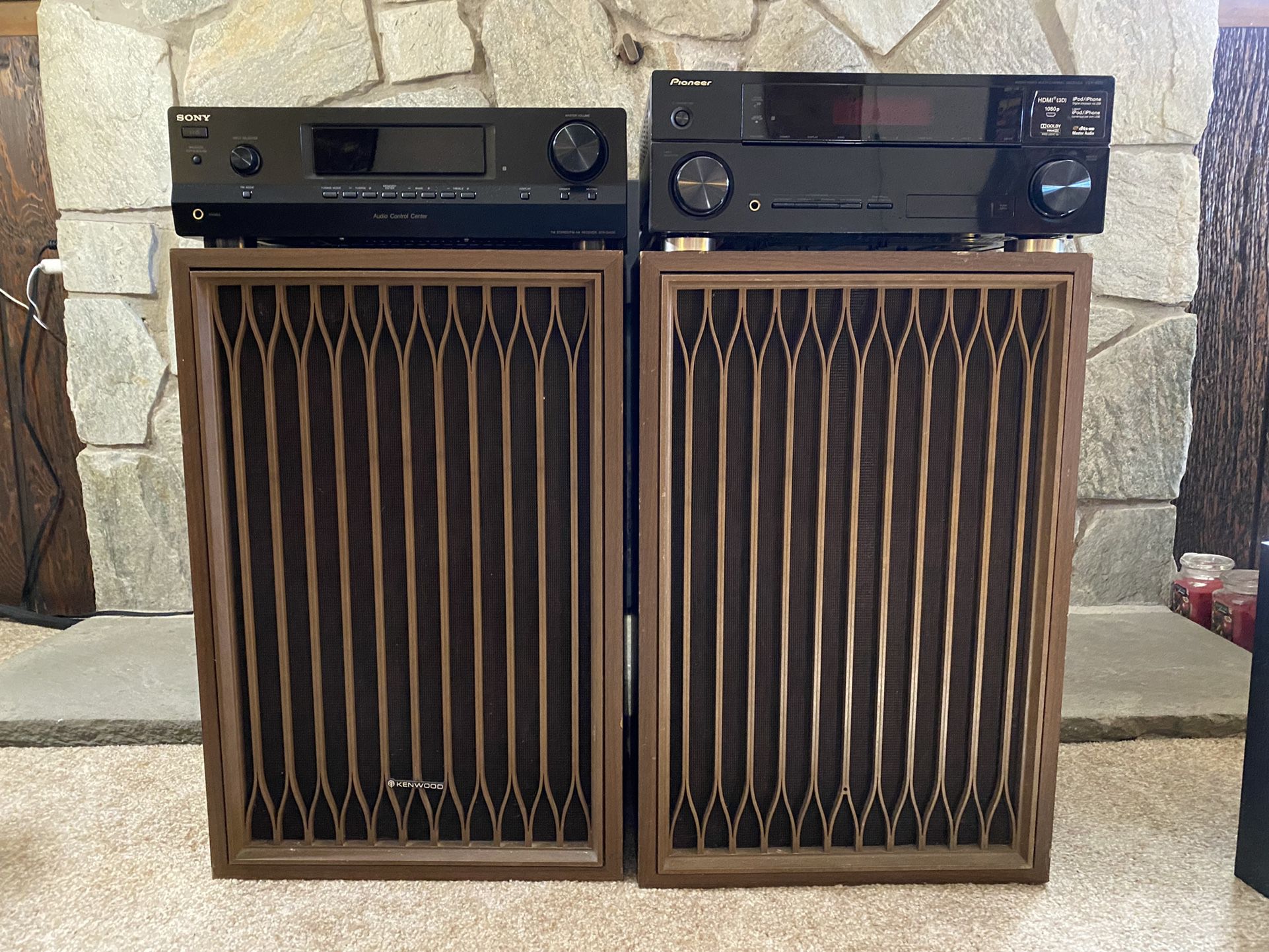 Sony STR-DH139,  Pioneer VSX-820-K Receivers, Kenwood KL-77A Speakers