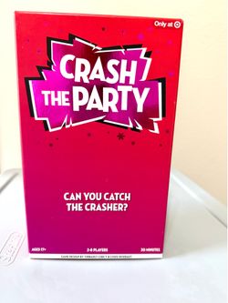 Crash The Party Board Game In A Box W/Cards  Suspense And Strategy 2-8 Players