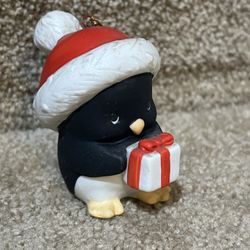 Vintage 1985 Enesco Ruth Morehead Baby Penguin Christmas Ornament no box