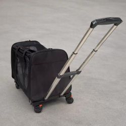 New In Box 25x14x14 Inch Bag Size Pet Dog Cat Carrying Luggage Travel Carrier Stroller With Detachable Push Cart 
