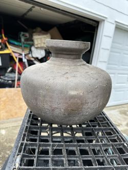 Heavy Decorative Brass Or Copper  Pot