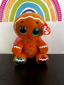 TY BEANIE BOOS - CRUMBLE THE GINGERBREAD MAN - NEW WITH TAGS