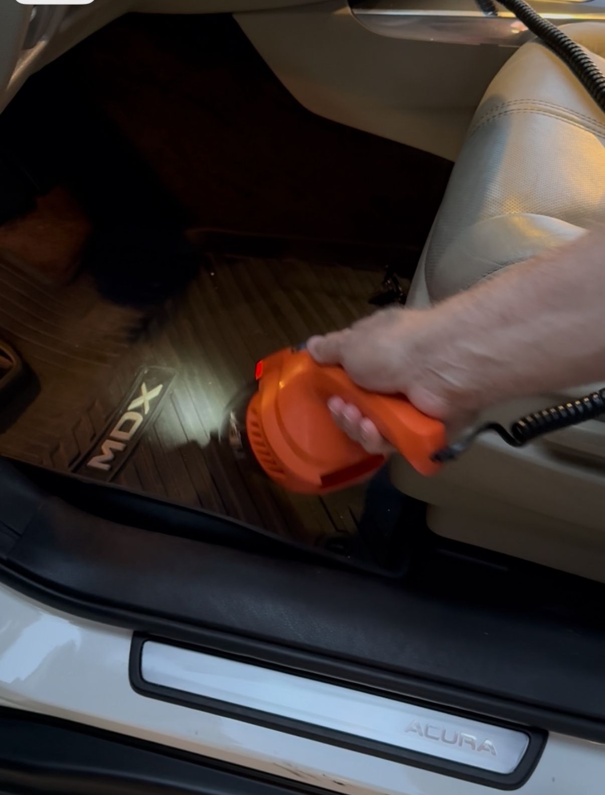 Car Wet/Dry Shop Vacuum Cleaner w/ Bag, Orange