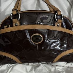 Auth. Patent Leather Coach Purse