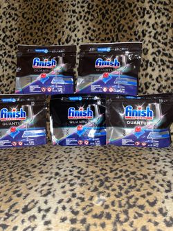 5🔥bags of 15 finish Quantum dishwasher detergent all 5 for $20 firm on price