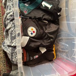 9 Jerseys, Steelers, Eagles, Browns, NBA Also.