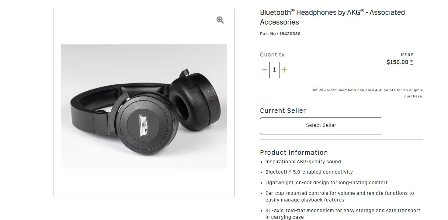 Cadillac AKG Premium Bluetooth Headphones