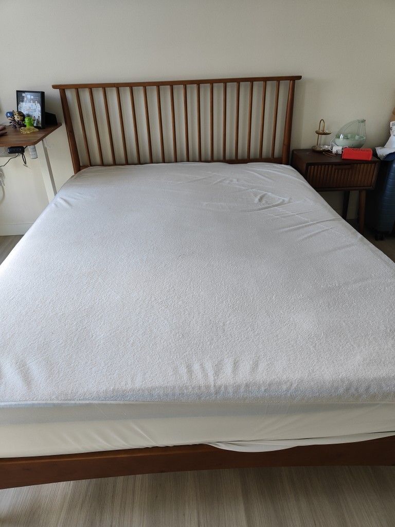 Mid-century Walnut Queen Bed Frame