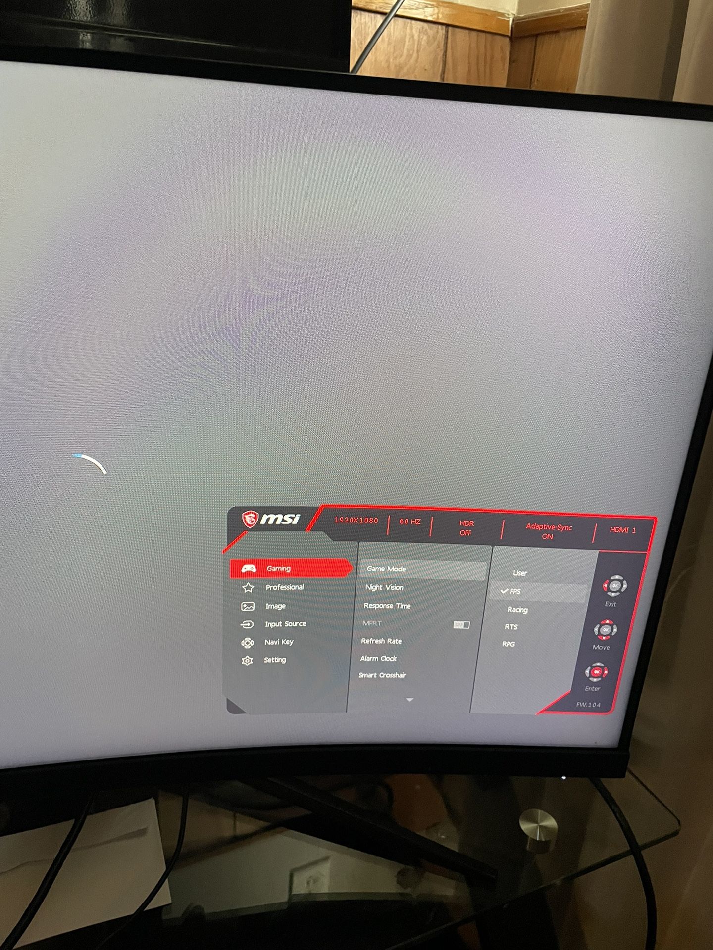 MSI Curved Gaming Monitor 31.5” 