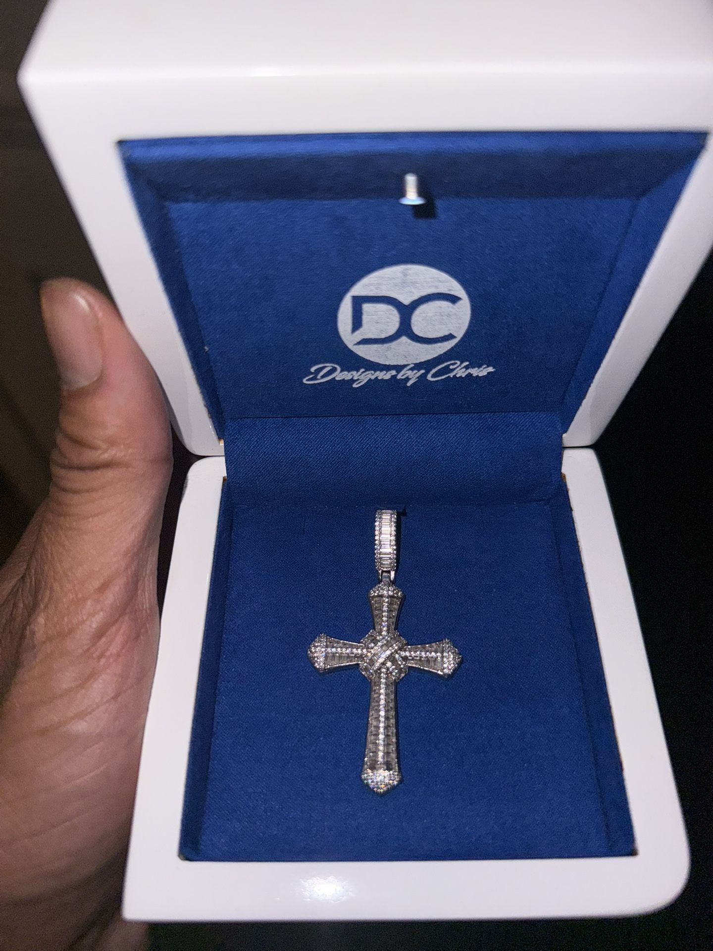 Moissanite Diamond Cross Pendant 