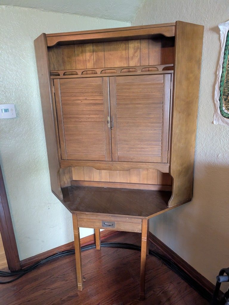 Unique Vintage Corner Cabinet