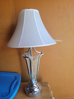 Table Lamp with Glass Vase Base