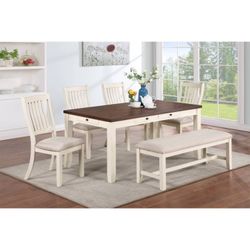 Dining Table Set (table+4 Chairs+bench)