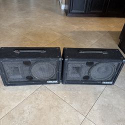 Pair Yamaha SM10 10-Inch 2-Way Passive Floor Monitor Loudspeakers
