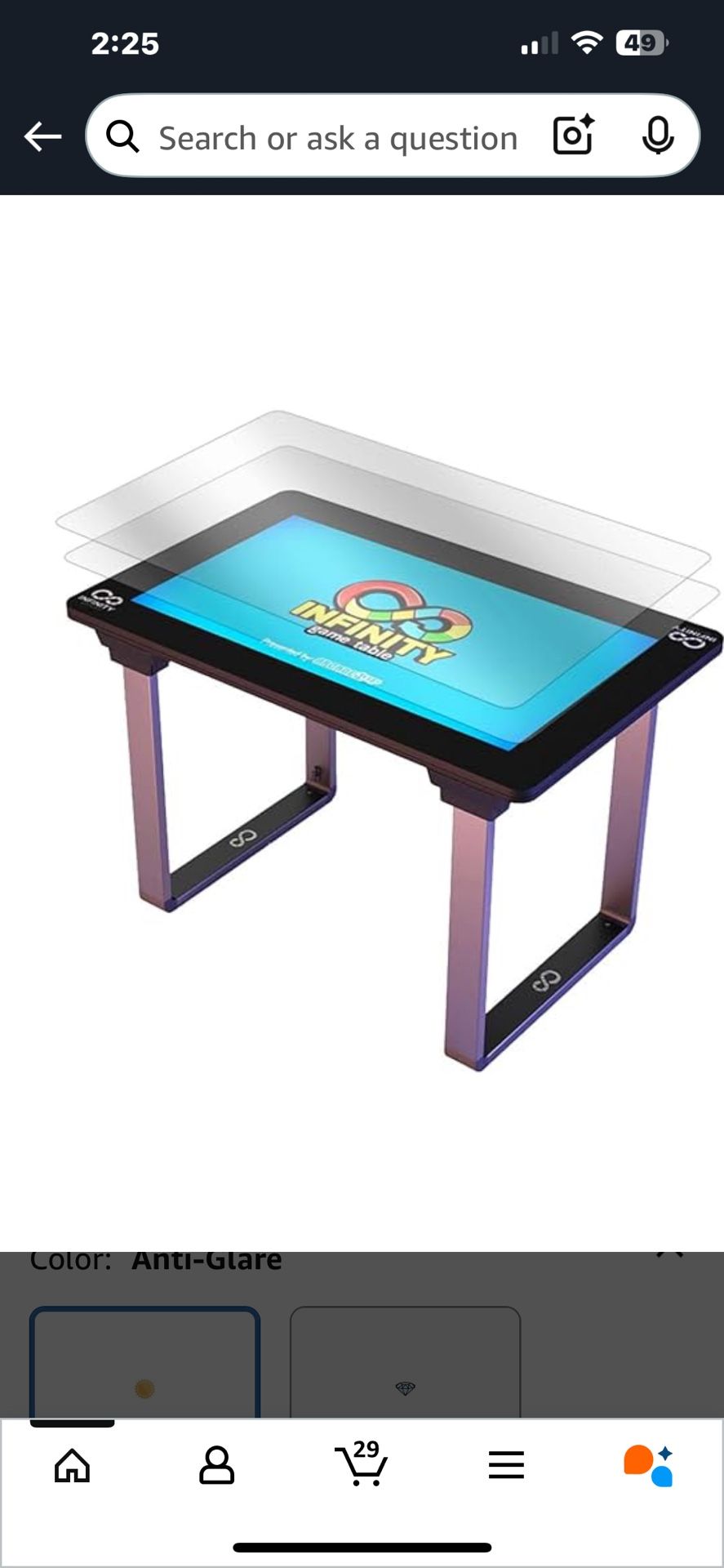 1 UP Infinity Game Table 