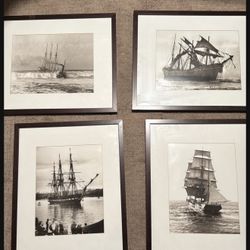 Navy Ship Prints C 1900- Framed 