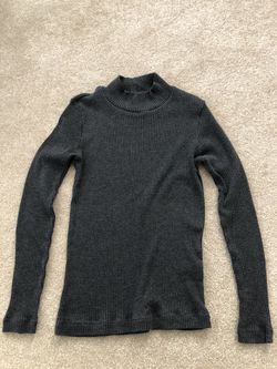 Uniqlo S Grey Mockneck Sweater