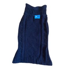 Dog Sweater Navy Cable Knit