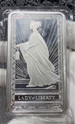 10 Oz PAMP Lady of Liberty 999.9 Fine Silver