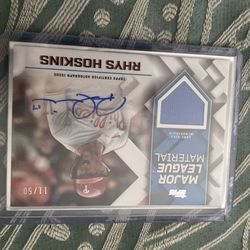 Auto Rhys Hoskins baseball card