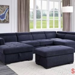 Adjustable Sofa Sleeper w/ Ottoman 