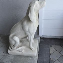 Antique Pair Of Dogs Sculptures French Limestone Absolutely Exquisite
