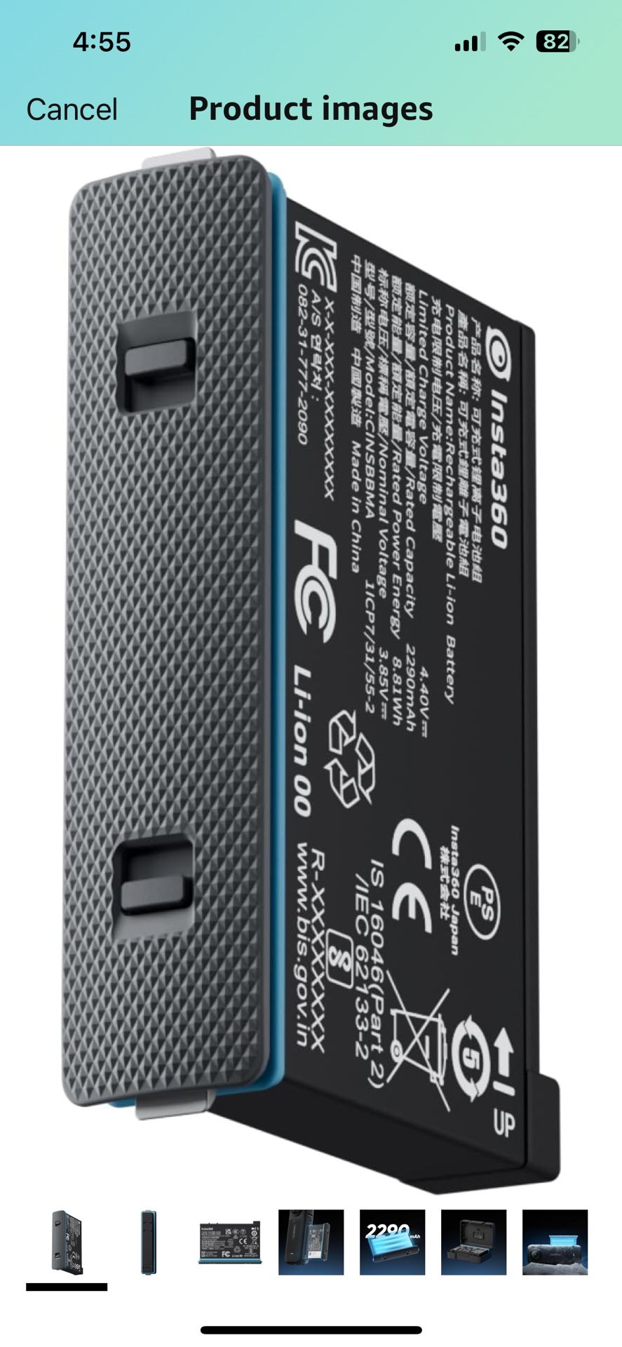 New Insta360 X4 Battery