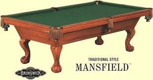 Antique Brunswick Mansfield 8’ Pool Table Package - $1000 obo.