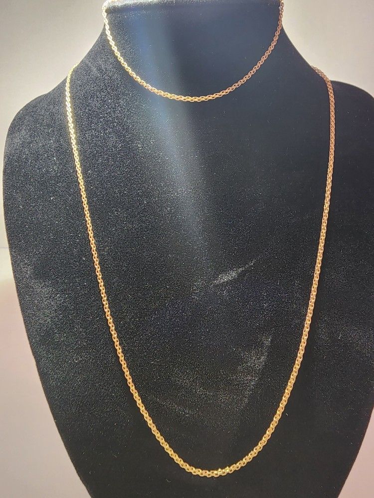 10k Bizmark Bracelet And Necklace Combo