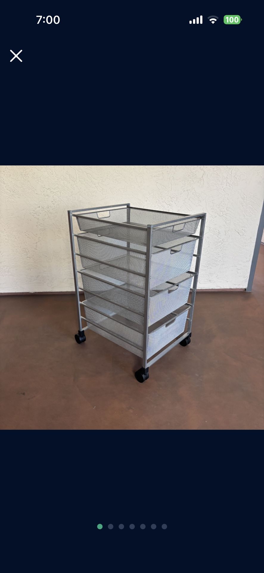 One Cabinet Closet Storage System Cart