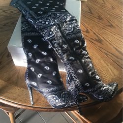 Very Nice New Bandanna High Heel Boots