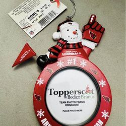 Arizona Cardinals Photo Frame Ornament - New