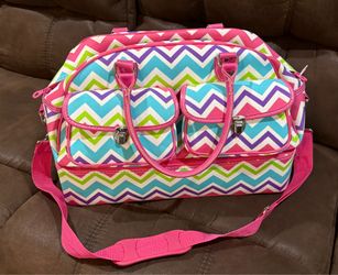 Pink or Blue Duffle Bag (Chevron Design)   $20.00 Each