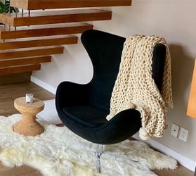 Mid century modern wing back chair