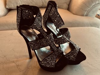 WOMEN’S BLACK HIGH HEEL SHOES 6” Heels SIZE 7.5 